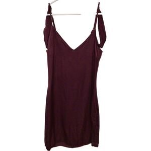 Forever 21 Women’s Burgundy Spaghetti Strap Mini Dress w/ Zipper Size Small